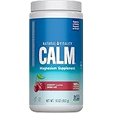 Natural Vitality Calm Magnesium 16 oz Powder | Relaxing Drink Mix | Cherry Flavored Supplement | 325mg Per Serving | Non-GMO, Gluten-Free & Vegan