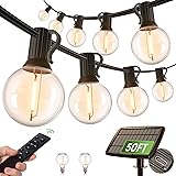 addlon 50FT Solar String Lights Outdoor Waterproof