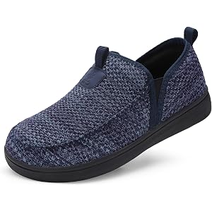 LeIsfIt Men's Barefoot Shoes Wide Toe Box Zero Drop Slip-On Walking Shoes | Breathable Knit Upper, Non-slip Rubber Outsole, L