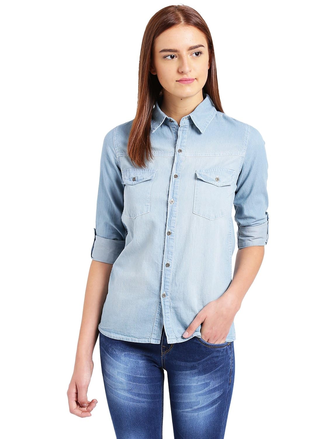 faded denim shirt womens
