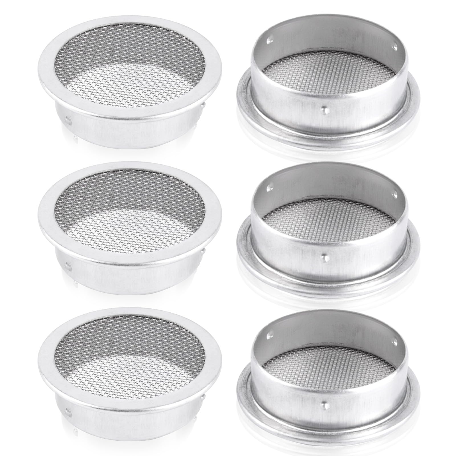 Photo 1 of 2 Inch,Round Open Screen Vent,Mill Finish, Pack of 6