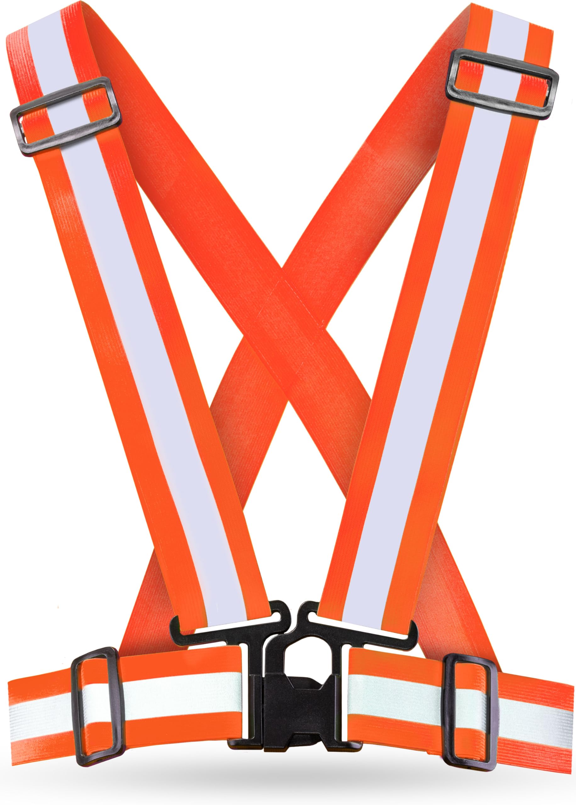 Reflective Vest Reflective Safety Vest Adjustable Safety Vest Lightweight High Visibility Jogging Bicycle Running Motorcycle for Adults & Teenagers Set of 2 (Orange)