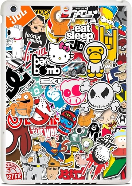 Amazon 人気ステッカー ステッカーbombホワイトipad Airシリコンケースbyこのマグカップ4u This Mugs 4u タブレットケース 通販