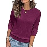 SunnyMelody Womens Long Sleeve Wool Sweater Fall 2025 Trendy Business Casual Knit Work Top - Soft, Lightweight, Slim Fit
