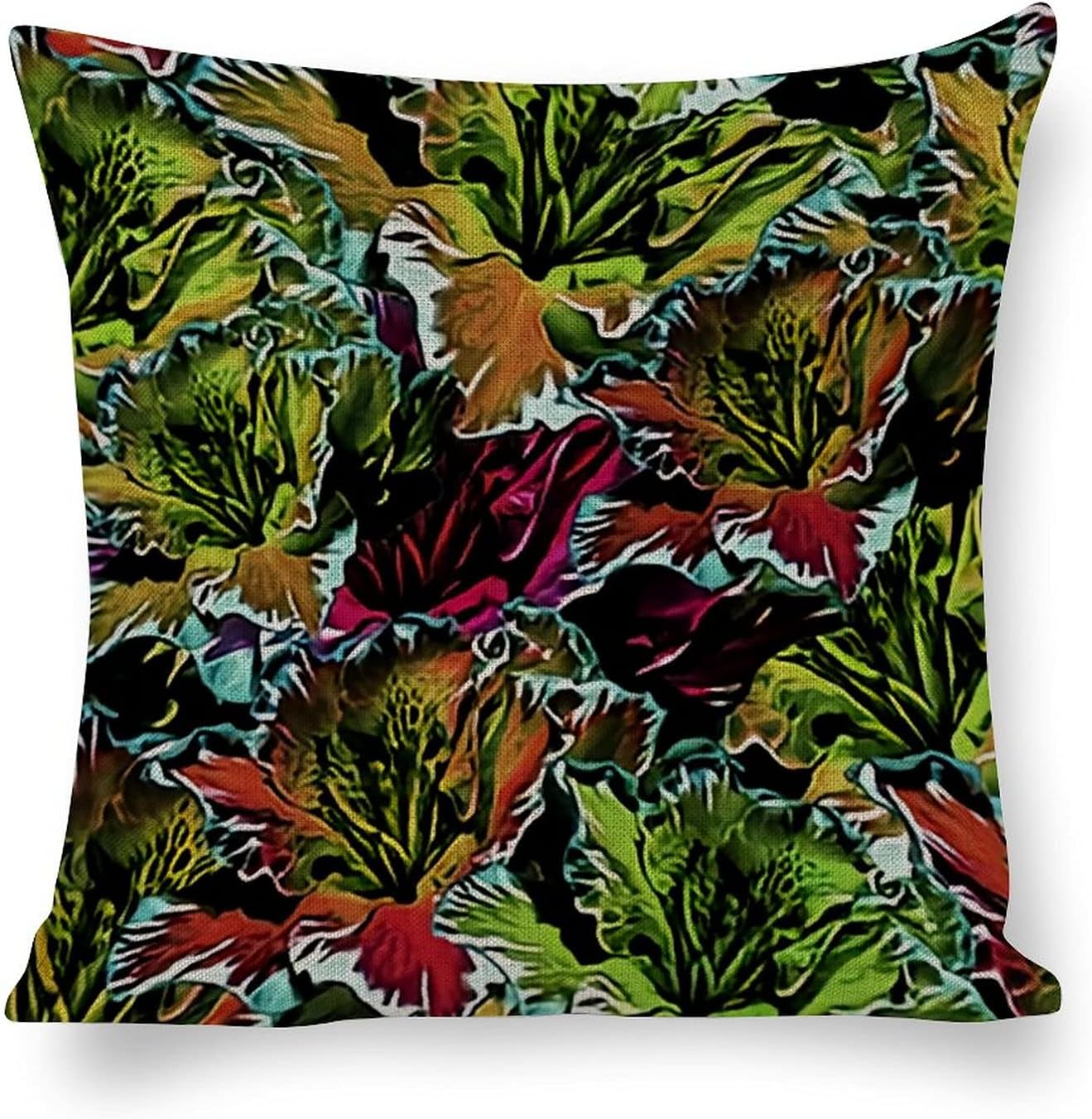 Seamless Background Flowers Azalea - Throw Pillow Covers Handmade Comfortable Cotton and Linen Pillowcases Soft Cushion Family Decor for Car Home Sofa Living Room Bedroom 20