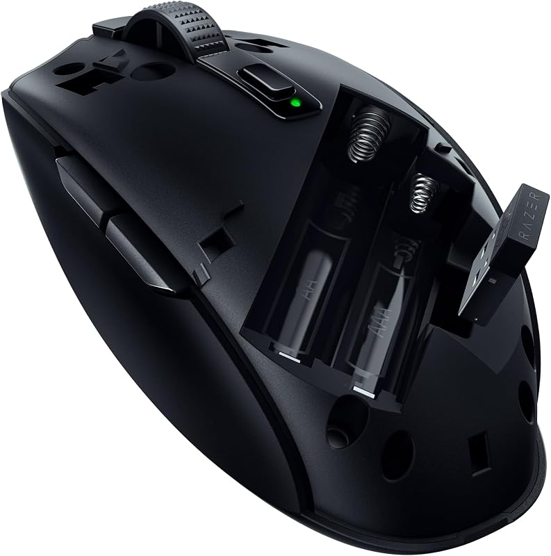 Orochi V2 - Souris Gaming sans Fil avec Jusqu'à 950 Heures d'Autonomie (Design Ultra-léger, sans Fil HyperSpeed & Bluetooth, Interrupteur de Souris Mécanique 2e Gen) Noir