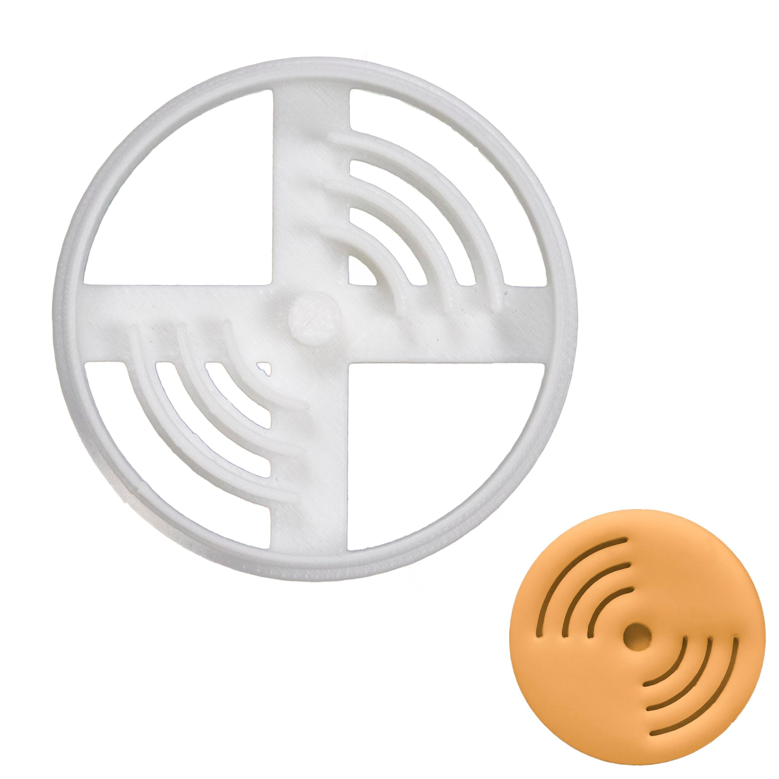 BAKERLOGY Vinyl Disc Cookie Cutter - Detailed Biscuit Cutter Design for Baking and Crafts, Ideal on Fondant, Dough, Clay