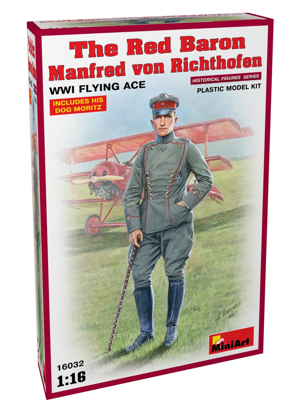 Miniart 1:16 Scale The Red Baron Manfred von Rihthofen WWI Flying Ace Plastic Model Kit