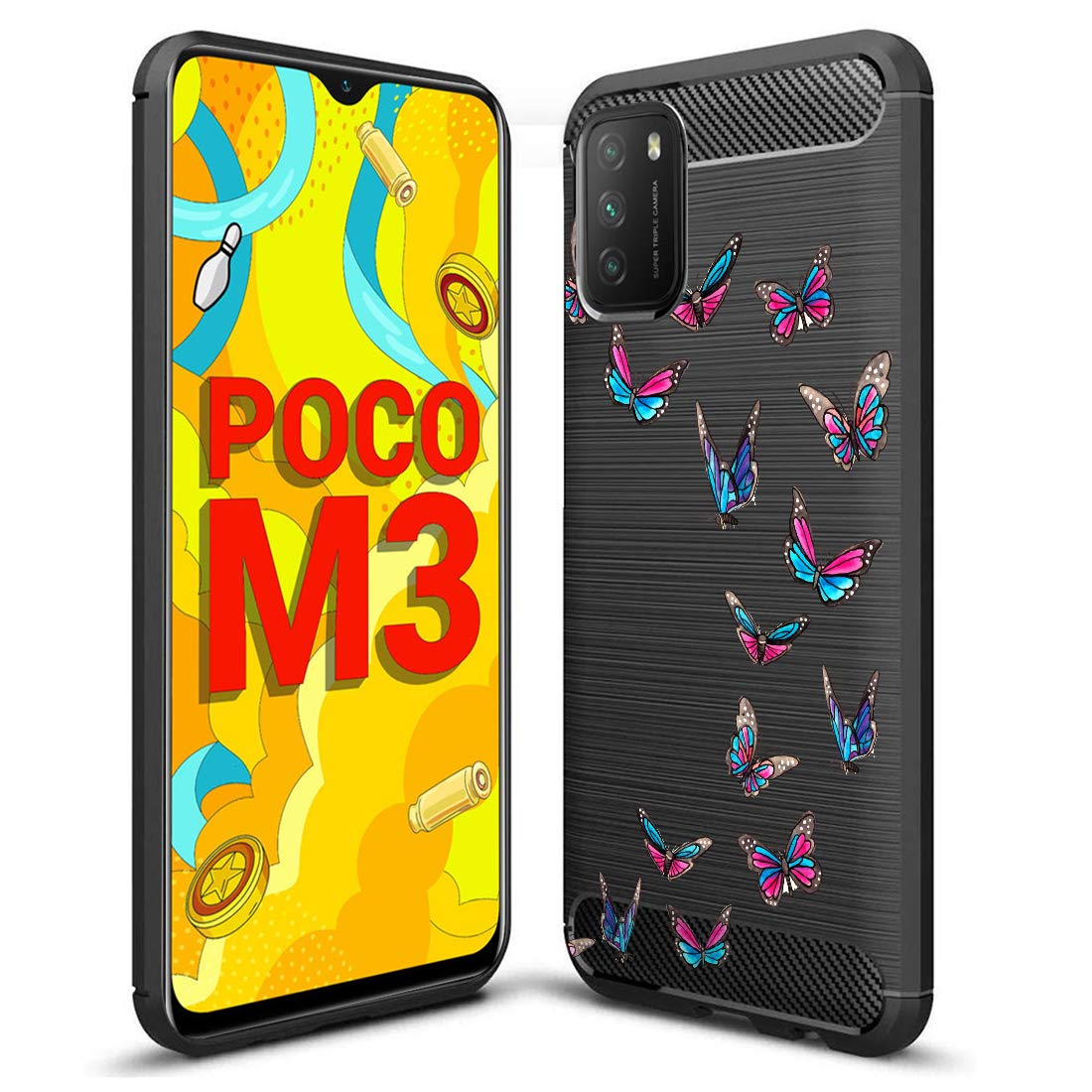 Fashionury Poco M3 Designer Rubberized Back Case Cover Amazon.in Electronics