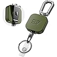 ELV Retractable ID Badge Holder: Heavy Duty Metal Retractable Keychain Badge Reel with Carabiner Belt Clip - 31” Strong Cord