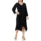 Avenue Womens Avenue Plus Size Dress Eve Pleat