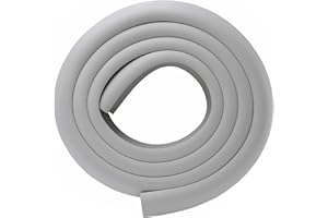 M2cbridge L Shape Extra Thick Furniture Table Edge Protectors Foam Baby Safety Bumper Guard 6.5 Ft (Grey)