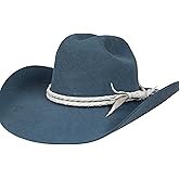 Braided Leather Off-White Hat Band for Cowboy Hat – Adjustable Western Hat Accessory for Men and Women
