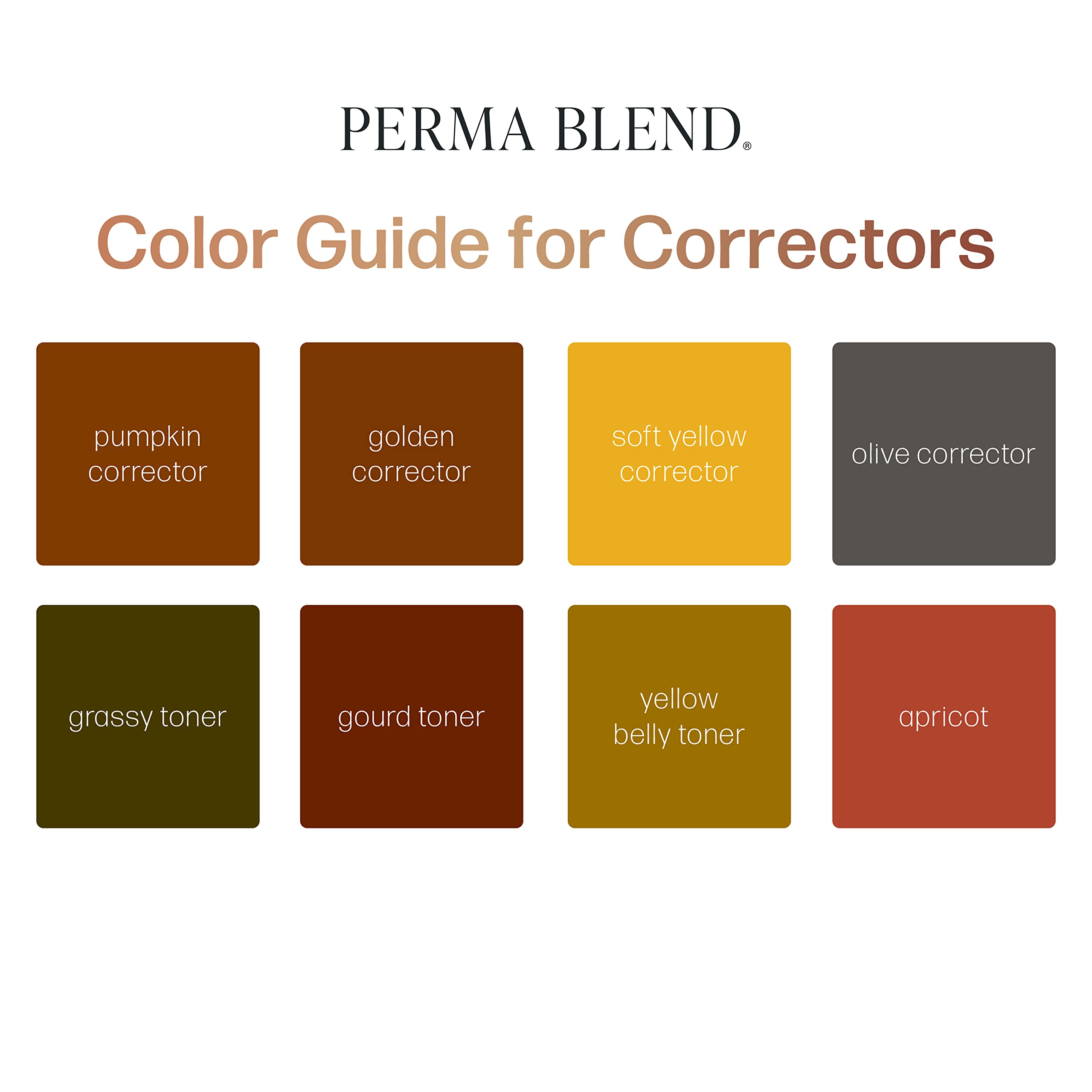 Perma Blend Corrector Mini Set - Tattoo Ink Kit for Microblading & PMU Color Correction - Includes Olive, Pumpkin, and Golden Pigments with Titanium Dioxide - Vegan & Cruelty-Free