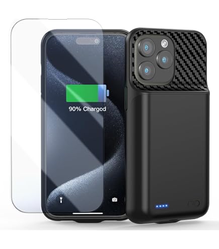 Amazon.com: Battery Case for iPhone 15 Pro Max, 12000mAh High
