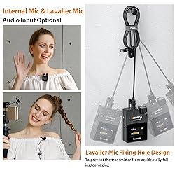 COMICA BoomX-D2 Wireless Lavalier Microphone, 2.4G