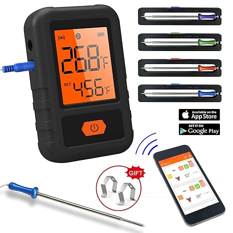 Amazon.com : CloudBBQ Wireless Meat Thermometer Bluetooth Instant Read