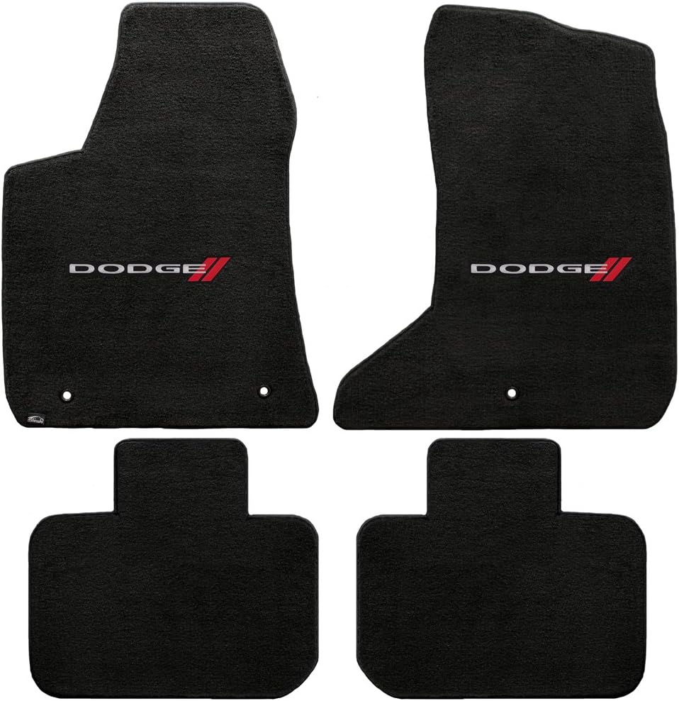 Lloyd Mats VELOURTEX Floor Mats for CHARGER 2011-ON AWD 4PC SET-1962 EBONY-VELOURTEX - DODGE