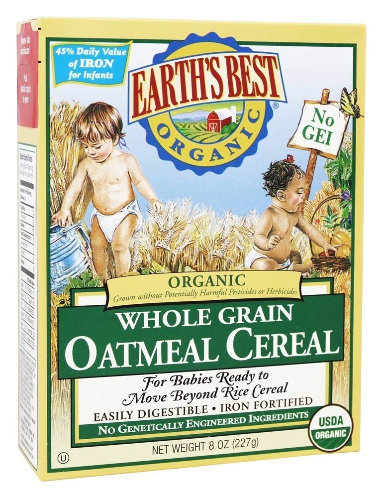 earth's best organic infant cereal whole grain oatmeal