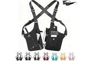 Premium Leather Adjustable Underarm Shoulder Bag for Men & Women, Double Shoulder Armpit Bag with Anti-Pickpocket Harness