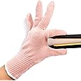 Lessmon Professional Heat Resistant Glove for Hair Styling Heat Blocking for Curling, Flat Iron and Curling Wand Suitable for Left and Right Hands, 1 Piece, Light Pink