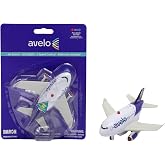 Avelo Pullback - Stylized Aircraft 5" | Officially licensed, pullback action, flashing LED lights, jet sounds, batteries included, durable plastic material