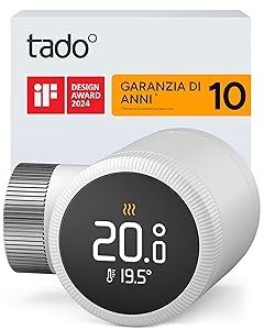 tado° termostato intelligente X, controllo del riscaldamento tramite app e smart speaker (Alexa, Siri, Google Assistant), installazione fai da te