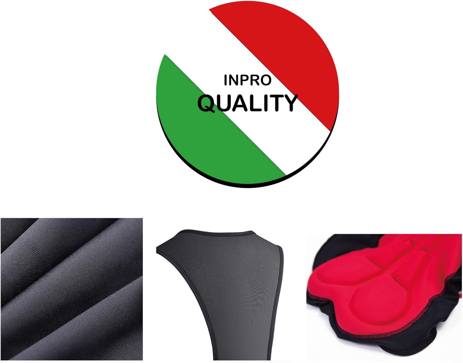 Inpro Bike Shorts and Bike Bibs Optional, Padded Cycling Shorts Cycling Bibs, Machine Wash UPF50+: Clothing