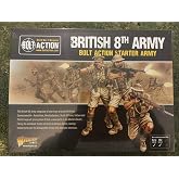 Warlord Bolt Action British 8th Army Western Desert Starter Army Pack 1:56 Tabletop Miniatures - Plastic Paintable Miniature WWII Soldiers Set, Table Top 28mm Military Minifigures for Adults - Gaming