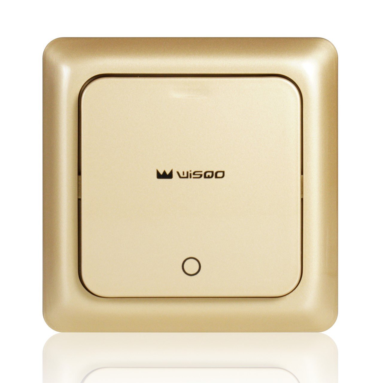 WisQo Wireless Light Switch. Works with WisQo Receiver. Add a Remote Switch for Your Light Easily. Avoid Chasing Wires into Walls. Save Cost and Time. Gold