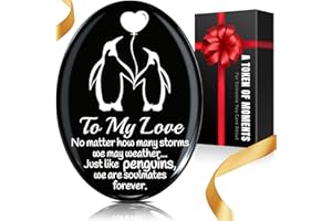 Valentines Day Couple Gift for Him Husband Boyfriend - Romantic Penguin Stone, Valentines Day Decorations, Valentine's Gifts 