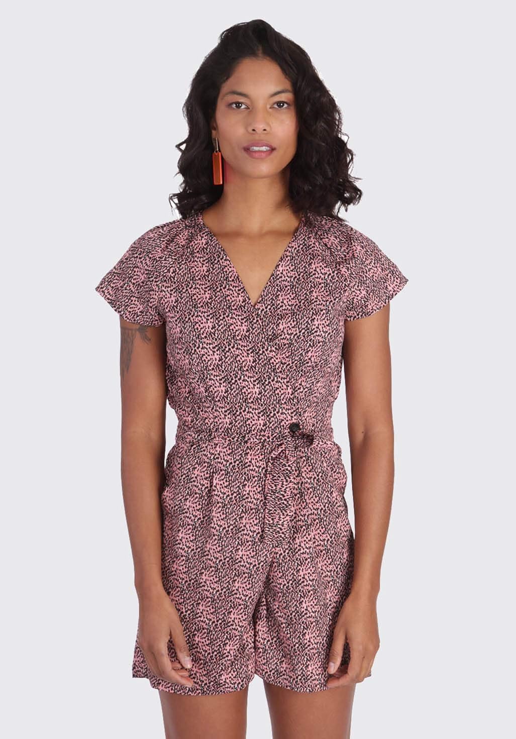 pink dungaree dress womens