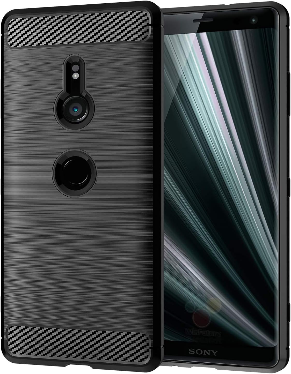 Cmid for Sony Xperia XZ3 Case, Slim Shockproof TPU Rubber Gel Flexible Soft Silicone Protective Back Case Cover for Sony Xperia XZ3 (Black)