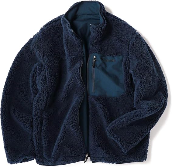 Amazon コロンビア ボアフリース ジャケット Columbia 別注 シュガードーム リバーシブル アウター メンズ ネイビー 紺 S コート ジャケット 通販