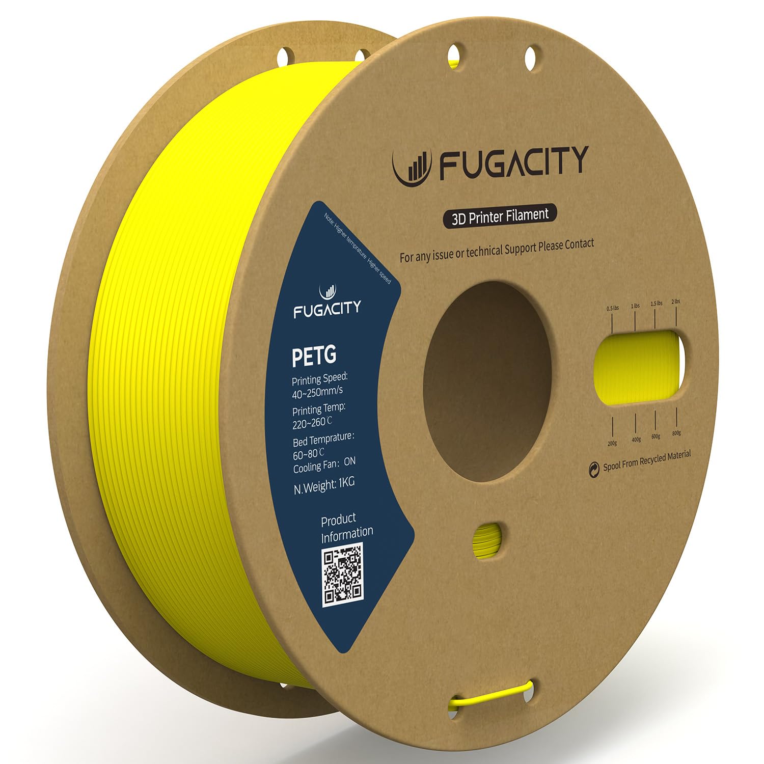 Fugacity PETG Filament 1.75mm,3D Printer Filament