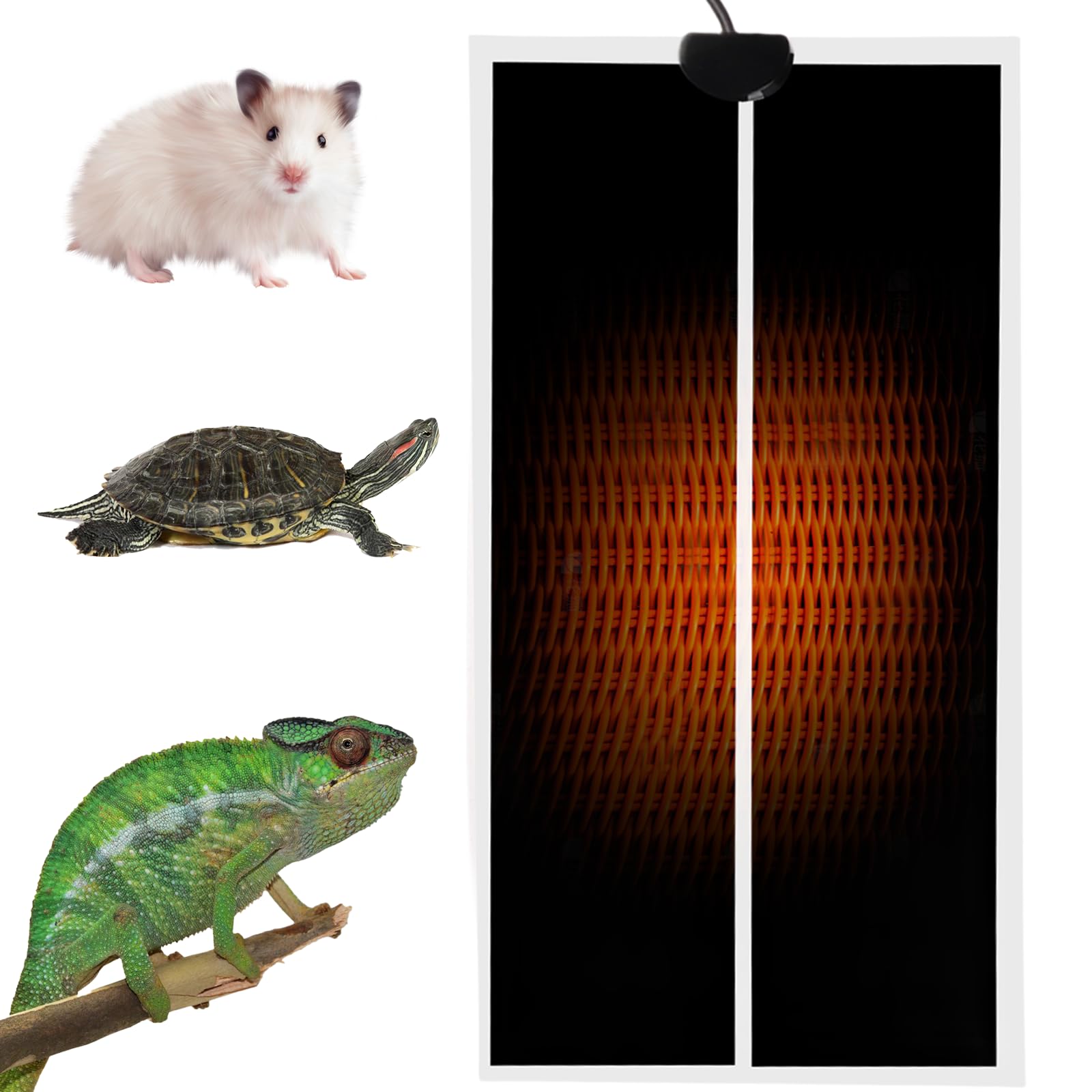 YOYIAG 20W Reptile Heating Mat with Temperature Control, Waterproof, for Gecko, Turtle, Lizard