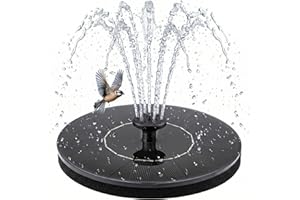 Yeomi Solar Fountain, Floating Solar Water Pump for Bird Bath, Outdoor Water Fountain No Battery or Electricity Needed, Easy 
