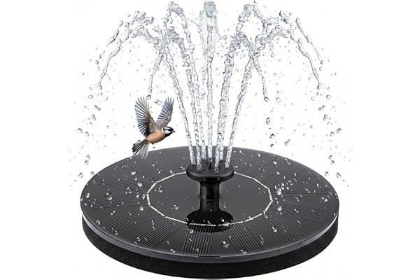 Yeomi Solar Fountain, Floating Solar Water Pump for Bird Bath, Outdoor Water Fountain No Battery or Electricity Needed, Easy 