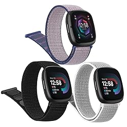 Vancle Nylon Bands for Fitbit Versa 4 Bands/Fitbit