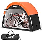 PZT Upgraded Bike Tent with Rain Cover, Portable Outdoor Storage Shed for 2 Bikes, 210D Oxford Fabric PU4000 Waterproof, Bike