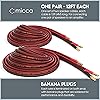 LONPOO 14 Gauge Speaker Wire - Oxygen Free Copper Cable With Gold Plated Banana Plugs