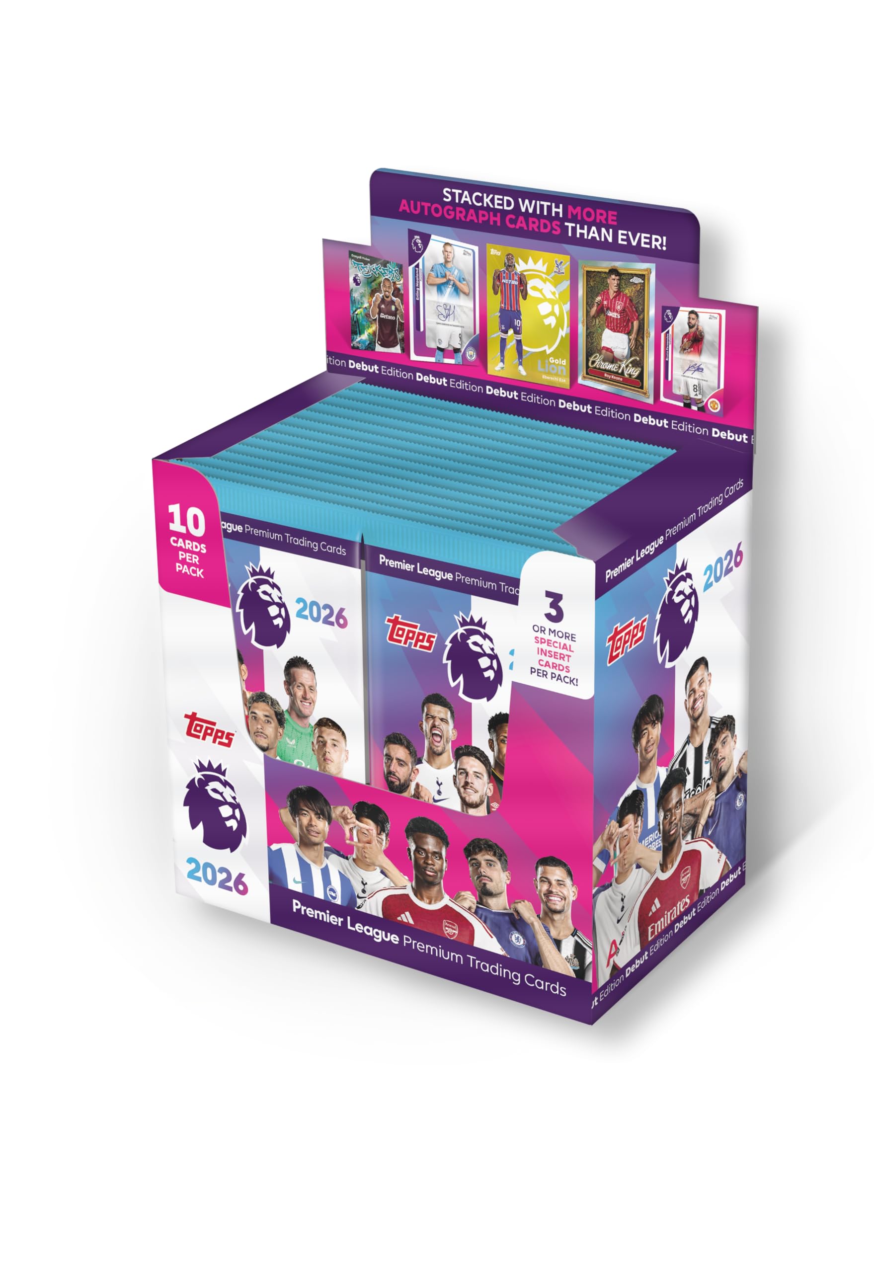 Photo 1 of Topps Premier League 2025-26 - Debut Edition - Full Box - 28 Packets per Box (280 Cards) 3 or More Special Insert Cards per Packet.
