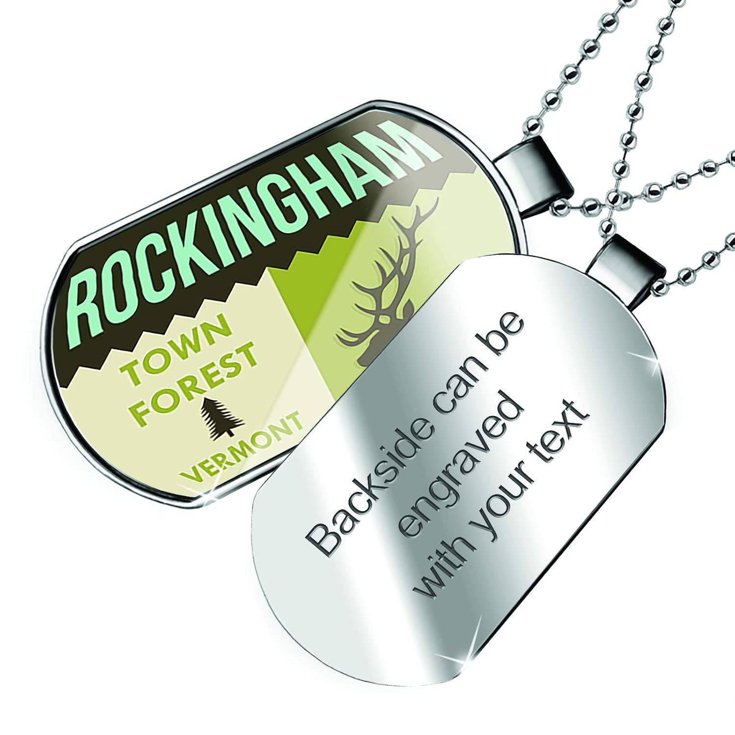 New Exclusive High End Neonblond Personalized Name Engraved National Us Forest Rockingham Town Forest Dogtag Necklace Deals Sale Maaun Net