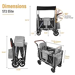 Cochildor Elite 2S 2-Seater Wagon Stroller for Kids
