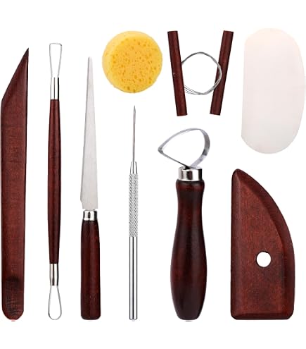 Kit 2 Grattoirs à Argile En Acier Inoxydable - Outils Dentelés Pour Sculpture, Modelage, Poterie DIY - 13