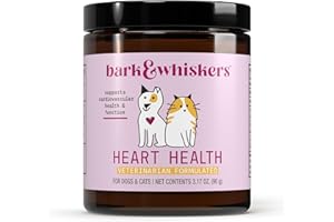 Bark & Whiskers Heart Health for Dogs & Cats, 3.17 oz. (90g), 90 Scoops, Cheddar Cheese Flavor, Supports Cardiovascular Health and Function, Veterinarian Formulated, Non-GMO, Dr. Mercola