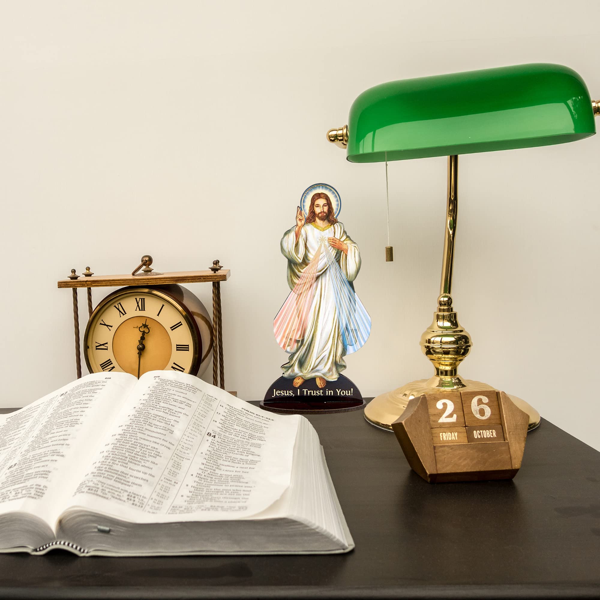 Needzo Ornamento Natalizio In Legno Rosso 'Jesus Is The Reason For The Season' Con Campana - 5