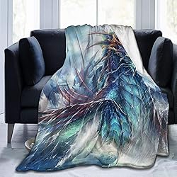 WAZHIJIA Mighty Dragon Fleece Throw Blanket, Fuzzy