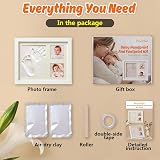 PewinGo Footprint & Handprint Clay Kit Baby Frame White view 7