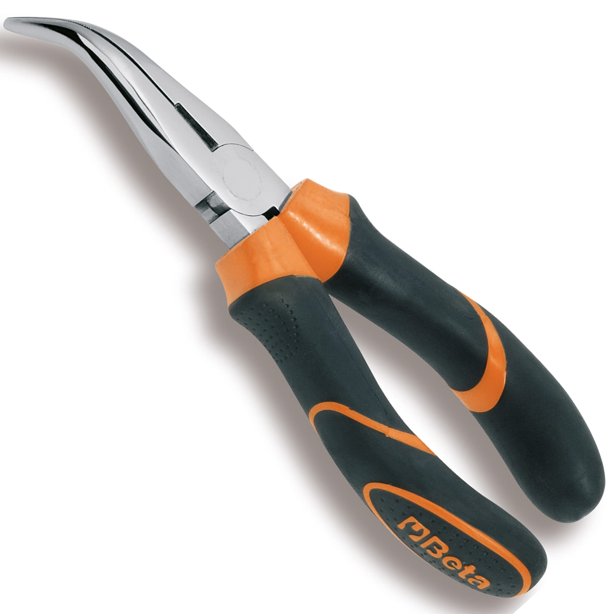 Beta 11680036 Model 1168 BM160 Bent Needle Knurled Nose Pliers, Bi-material Handles, 160mm Extra Long